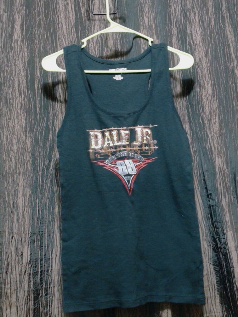 Womens Black #88 Dale Earnhart Jr Nascar Racing Tank Top Tee Shirt T-Shirt Sz 2X